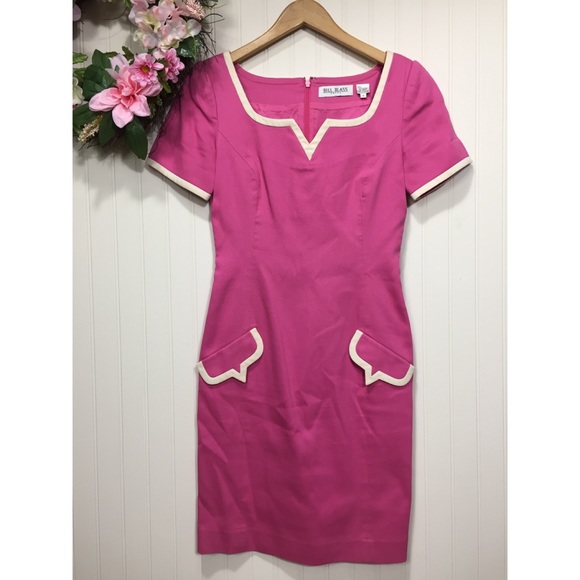 bill blass Dresses & Skirts - Vintage 1980's preppy pink sheath work dress size 8 legally blonde career
